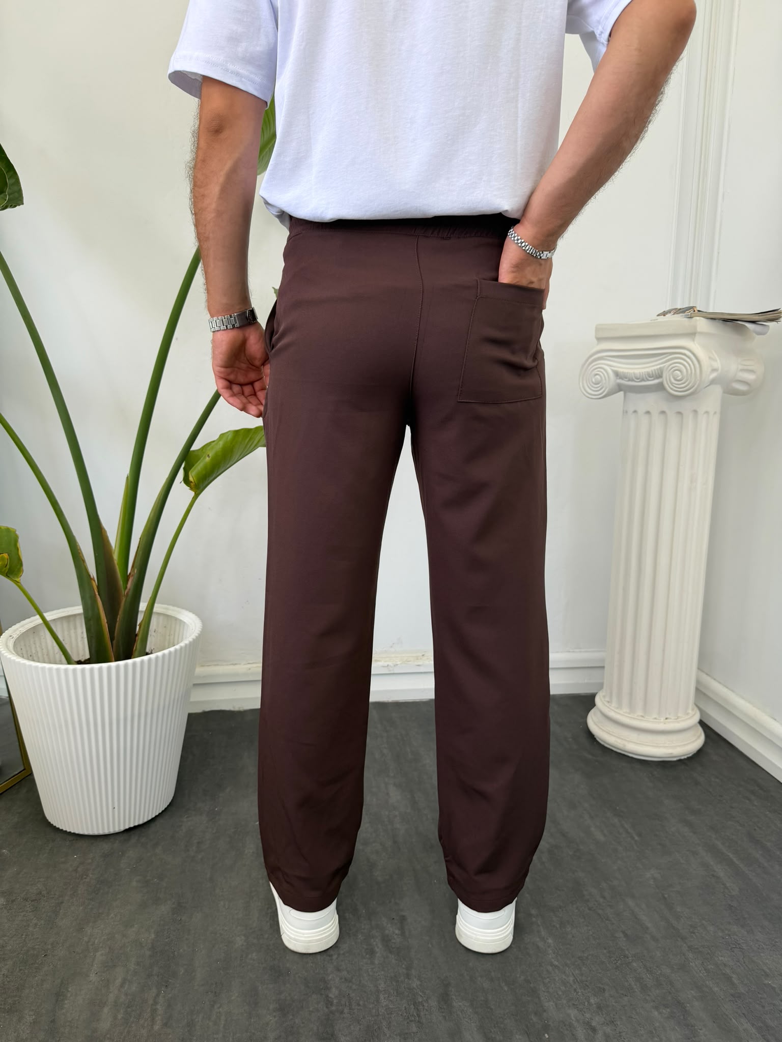 BAĞCIKLI PİLELİ PANTOLON