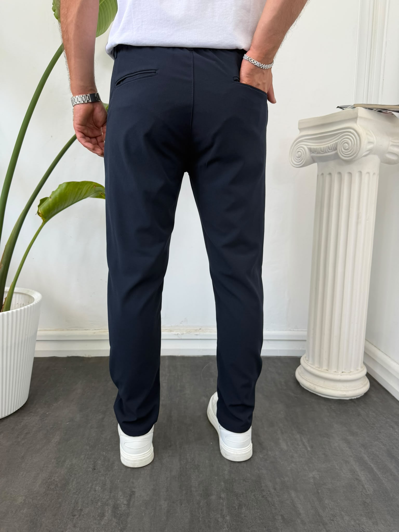 BEL BAĞCIKLI KUMAŞ PANTOLON