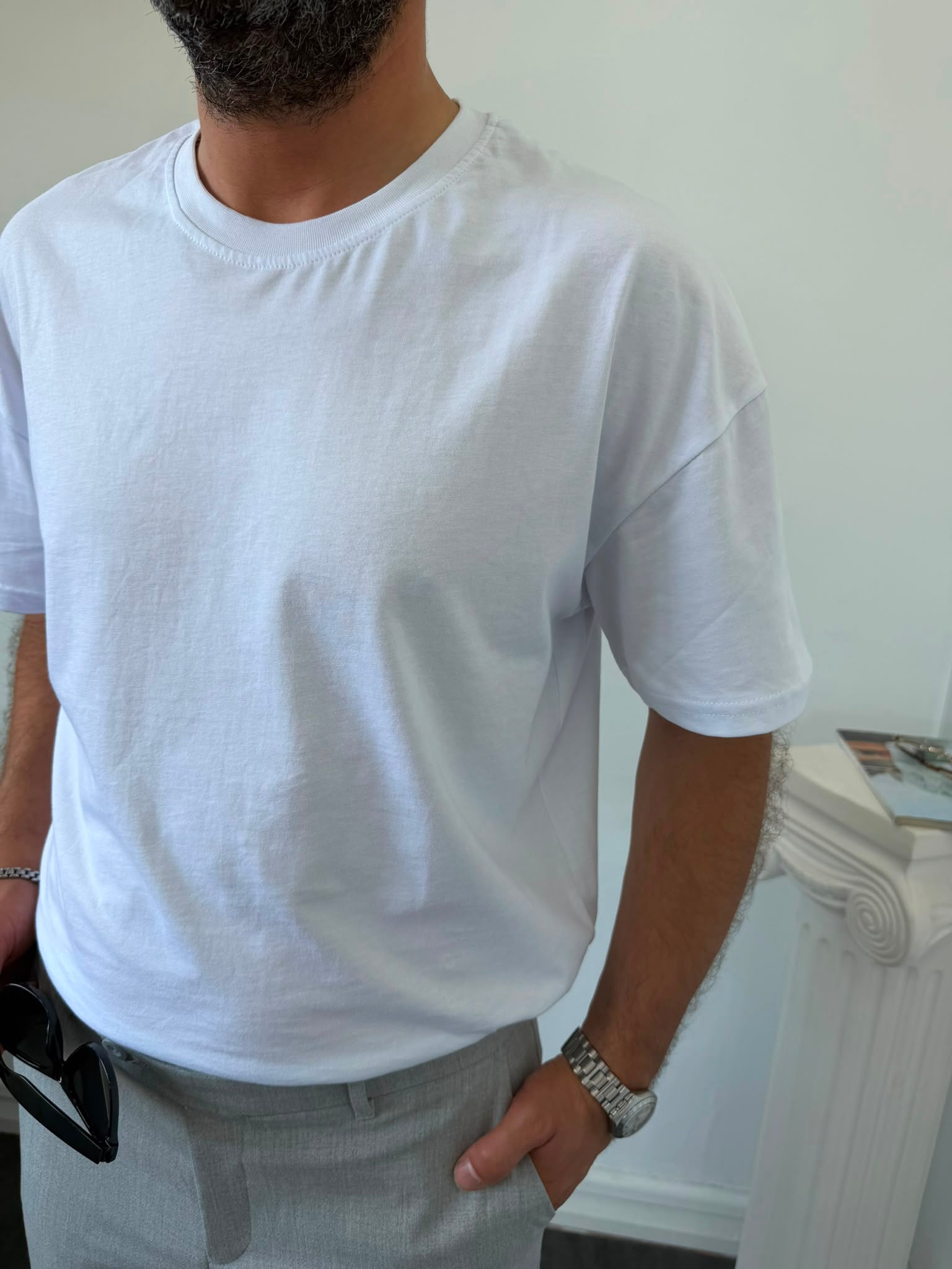 BİSİKLET YAKA OVERSIZE TİŞÖRT