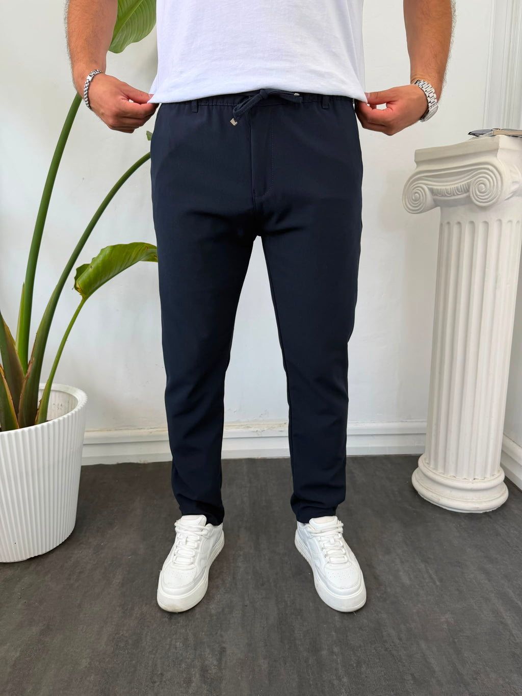 BEL BAĞCIKLI KUMAŞ PANTOLON