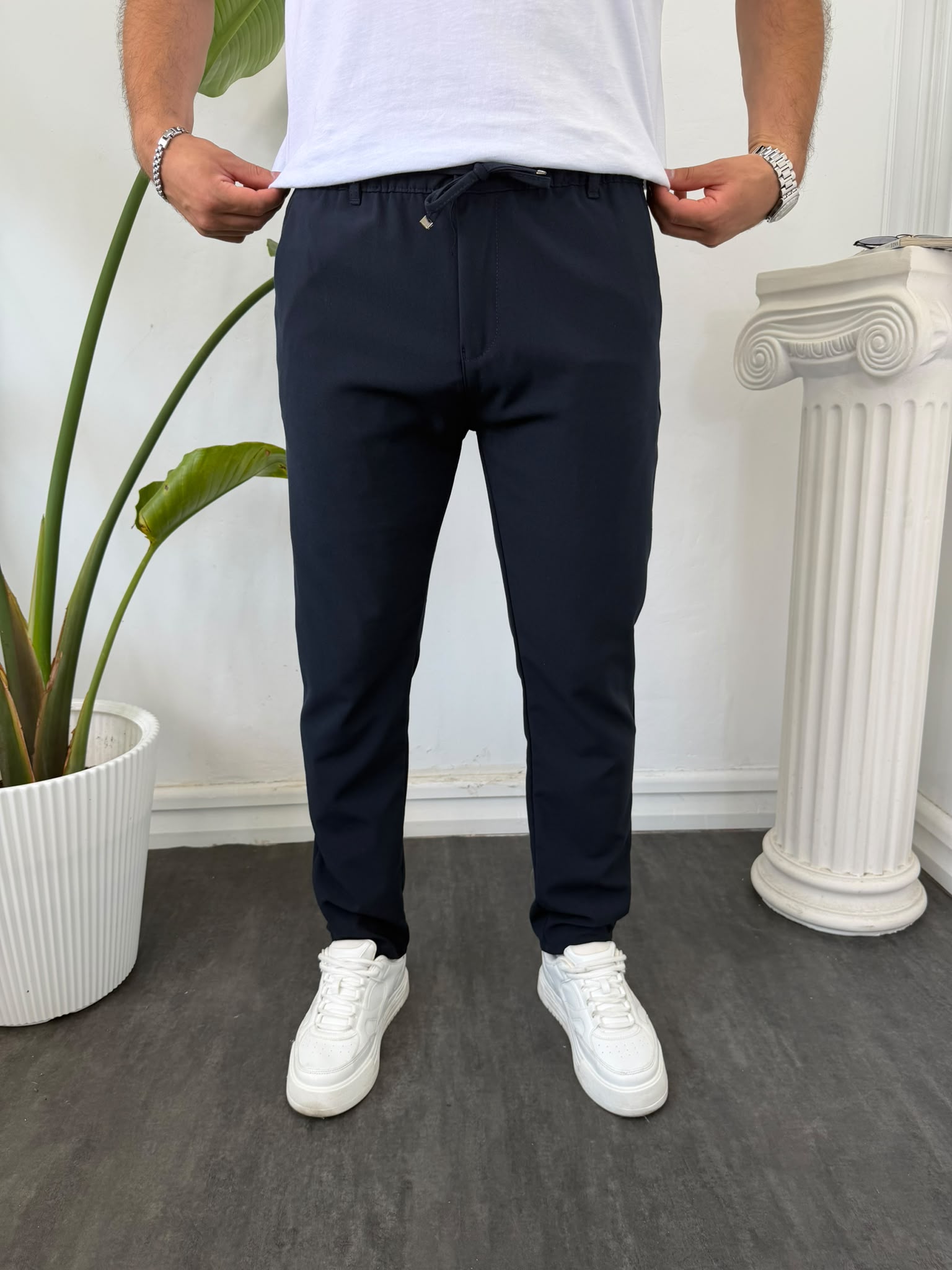 BEL BAĞCIKLI KUMAŞ PANTOLON