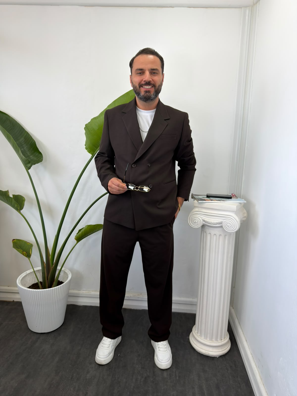 ÇİFT DÜĞMELİ CEKET PANTOLON TAKIM ELBİSE
