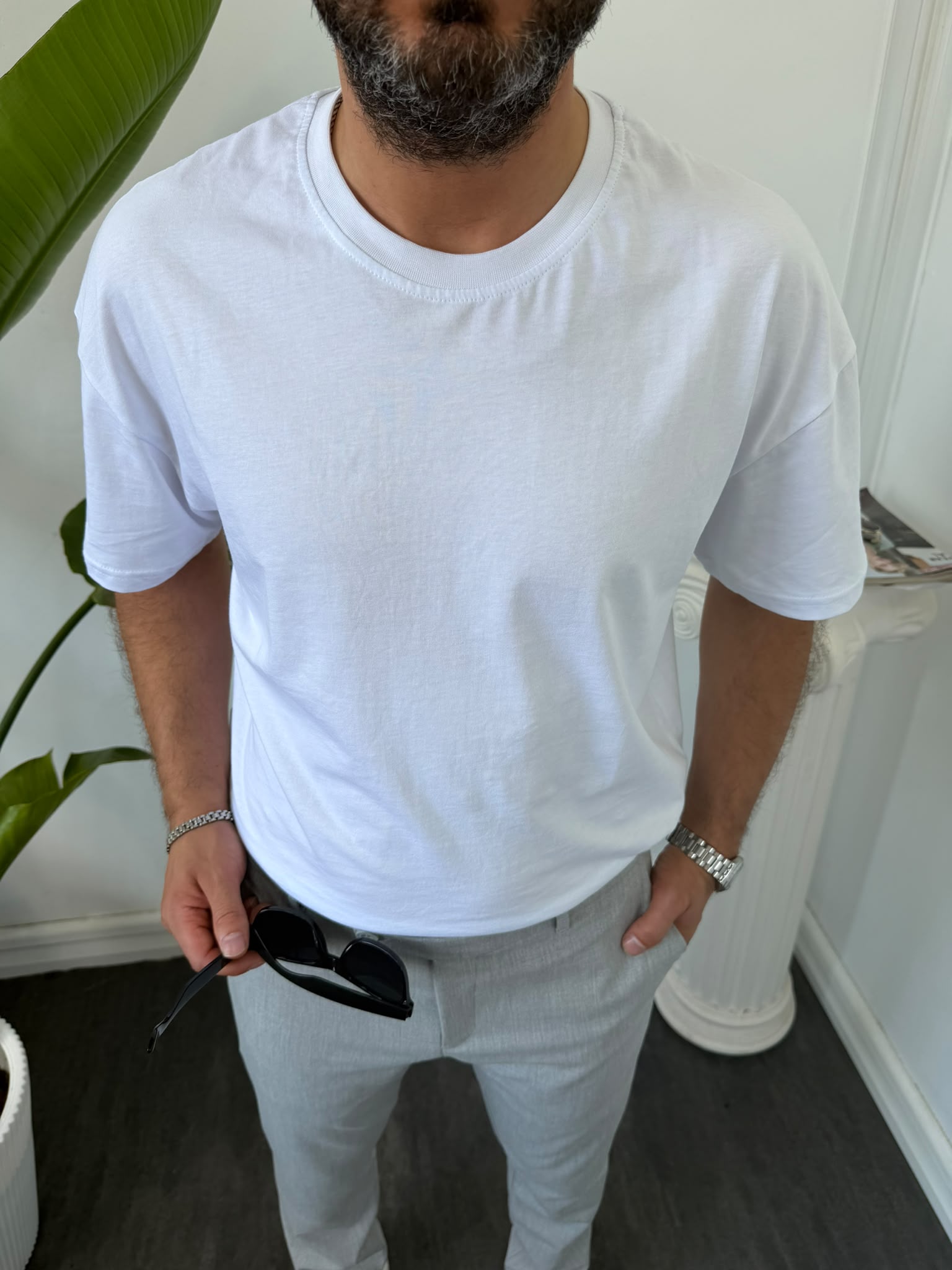 BİSİKLET YAKA OVERSIZE TİŞÖRT